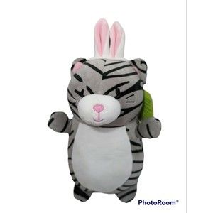Squishmallows Plush Zaria gray cat Hug Mees Easter bunny rabbit ears‎ Bee Happy